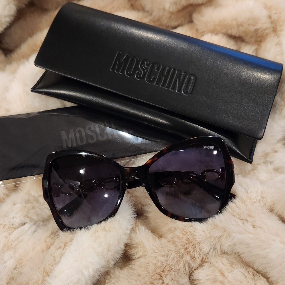 MOSCHINO- MOS099/S SUNGLASSES HVN/DARK GREY SF WOMEN'S - Picture 8 of 11
